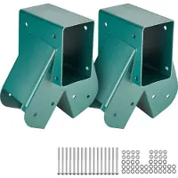 Vevor A-ramme midtre huskebraketter, kraftig huskebeslag i karbonstål med monteringsutstyr, gjør-det-selv huskebrakett for 101,6 x 101,6 mm ben og 101,6 x 152,4 mm bjelke, grønn 2 stk.