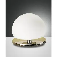 FABAS LUCE Bordlampe Morgana, forkrommet / hvit, berøringsdimmer, 3 000 K
