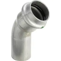 Viega Inox bøjning 45 grader 35 mm Inox, rustfri stål muffe/nippel, SC-Contur