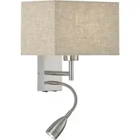 FISCHER&HONSEL GMBH Vegglampe Dream leselampe, lin sand/nikkel