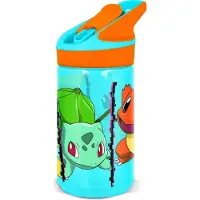 Licens Pokémon drikkeflaske - Vannflaske med flip-funksjon og sugerør