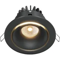 Maytoni Yin LED for innfelt belysning, IP20, 3000K, triac, svart