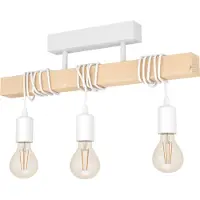 Eglo Townshend taklampe, lengde 55 cm, hvit/eik, 3 lyskilder.