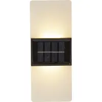 Star Trading Utendørs LED-vegglampe Wally, 20x8 cm hvit frostet CCT