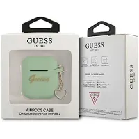 GUESS GUA2LSCHSN AirPods-deksel grønn/grønn Silikon Charm Heart Collection