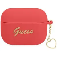 GUESS GUAPLSCHSR AirPods Pro-deksel rød/rød Silikon Charm Heart Collection
