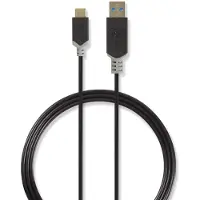 Nedis - USB-C cable - 24 pin USB-C to USB Type A - 1 m