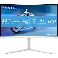 Philips Evnia 5000 32M2C5501 - LED-skjerm - gaming - kurvet - 32" (31.5" synlig) - 2560 x 1440 QHD @ 180 Hz - Fast VA - 3500:1 - HDR10 - 0.5 ms - 2...
