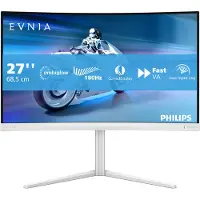 Philips Evnia 5000 27M2C5201L - LED-skjerm - gaming - kurvet - 27 - 1920 x 1080 Full HD (1080p) @ 180 Hz - Fast VA - 3000:1 - HDR10 - 0.5 ms - 2xHDMI, DisplayPort - hvit