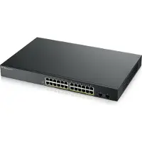 Zyxel GS1900-24HPv2 - Switch - smart - 24 x 10/100/1000 (PoE) + 2 x 10/100/1000 - rackmonterbar, veggmonterbar - PoE (170 W)