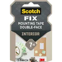 Scotch 7100263303, Monterings tape, Hvit, 1,5 m, Inne & Ute, Keramik gjenstander, Glass, Metall, Vinyl, Tre, 7 kg