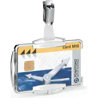 Durable RFID SECURE MONO - Kortholder - for 54 x 87 mm - klips - sølv (en pakke 10)