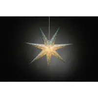 Konstsmide 2933-420 Julestjerne Glødepære, LED (RGB) Blå med udstansede motiver, med kontakt