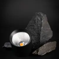 The Light Group SLC LED skinnespot Fox, svart, 3 000 K, 3-fase skinne