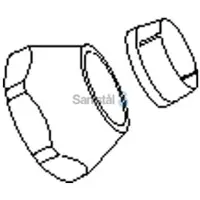 Konjac Sponge Børma Omløber til bruserør 3/4 x 19 mm med klempakning