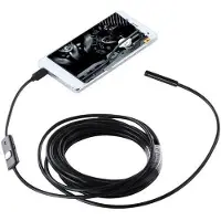24hShop Inspeksjonskamera for mobiltelefoner - 5 meter med LED-lys og USB-tilkobling