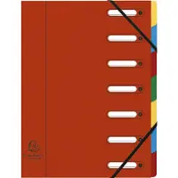 Exacompta Nature Future Harmonika - Klassifikasjonsmappe - kan utvides - 7 rom - 7 deler - med fliker - spraglet rød