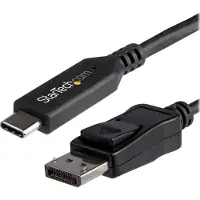 StarTech.com 5.9 ft. (1.8 m) - USB-C to DisplayPort Adapter Cable - 8K - HBR3 - external video adapter - black
