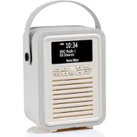 VQ ViewQuest Retro Mini - Bærbar DAB-radio - 5 watt - grå