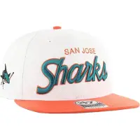 47 Nhl San Jose Sharks Script Side Two Tone Captain Cap