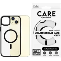 PanzerGlass Flagship Case Transparent Urban Combat w. Black MagSafe iPhone 15 Plus