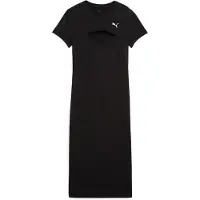Puma WARDROBE Essentials Midi Cut-Out Dress Women, Clothing, Black, L