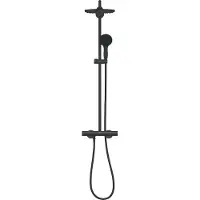 GROHE Vitalio Start System 250, Brusesystem med termostat til vægmontering, matte black