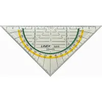 Linex Geometri trekant - Gjennomsiktig - - OneSize - Linjal