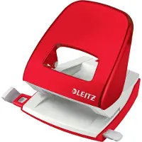 Leitz Hullemaskin WOW 5008 2 hull/30 ark Rød