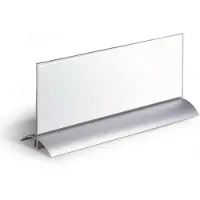 Durable 820319, Akryl, Aluminium, Sølv, Gjennomsiktig, Monokromatisk, Rektangel