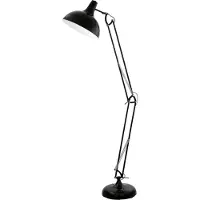 Eglo BORGILLIO gulvlampe i svart stål med justerbar arm og skjerm