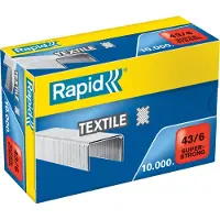 Rapid X10000 Supersterke Galvaniserte Tekstilstifter 43/6 Mm