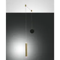 FABAS LUCE LED-hengelampe Prado, messing, metall, dimbar