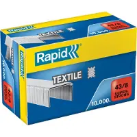 Rapid X10000 Supersterke Galvaniserte Tekstilstifter 43/8 Mm