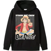 Name it Hettegenser - NkmDyn OnePiece - Svart - - 6 år (116) - Hettegenser