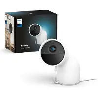 Philips Hue Secure-kamera Med Ledning Og Skrivebordsstativ - Hvit
