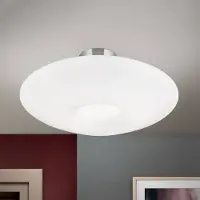 Orion Blanc taklampe, opalt glass, matt nikkel