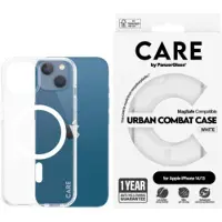 CARE by PanzerGlass Flagship Case Transparent Urban Combat w. White MagSafe iPhone 14 | 13