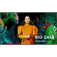 Samsung QH50C - 50" Diagonalklasse (49.5" synlig) - QHC Series LED-bakgrunnsbelyst LCD-skjerm - Crystal UHD - intelligent skilting - Tizen OS - 4K ...