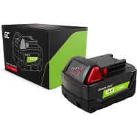 Green Cell batteri for Milwaukee M18 18V 5Ah erstatningsbatteri M18 B5 4932430483