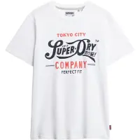 Superdry for man. M1012111A Vintage Tokyo T-shirt white (M), Casual, Cotton, Short sleeve