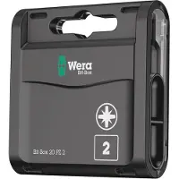 Wera Bit-Box 20 PZ, 15 stykker, Pozidriv, PZ 2, Metall, Plast, 20x PZ 2x25 mm, CE