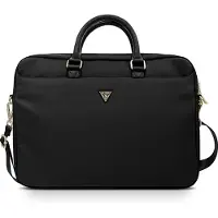 GUESS Triangle Logo veske i nylon for en 16" bærbar datamaskin - svart