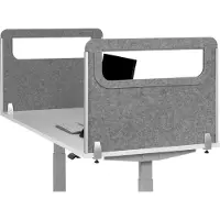 BakkerElkhuizen BE Safety Screen side Acrylic, Lysegrå, PET-filt, Plast, Grå, Akryl, 1 stykker