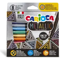 Carioca Tusjer - 8 stk. - Metallic - - OneSize - Tusj