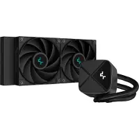 DeepCool LS520S ZERO DARK - Væskekjølesystem for prosessor - Radiatorstørrelse: 240 mm - (for: LGA1155, LGA1150, LGA1151, AM4, LGA1200, LGA1700, AM5) - kobber - 120 mm - svart