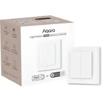 Aqara Light Switch H2 EU (4 Buttons 2 Channels) - White Frame with Dark Grey Buttons