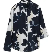 Tom Tailor Printed Collar Langermet Bluse