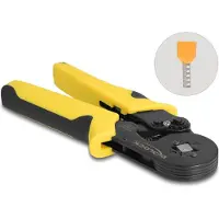 DeLOCK - Krampeverktøy - for crimping wire end ferrules self-adjusting - square - svart, gul