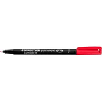 Staedtler Lumocolor 318 - Markør - permanent - rød - 0.6 mm - fin
